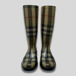 Burberry Plaid Rain Boots Size 38